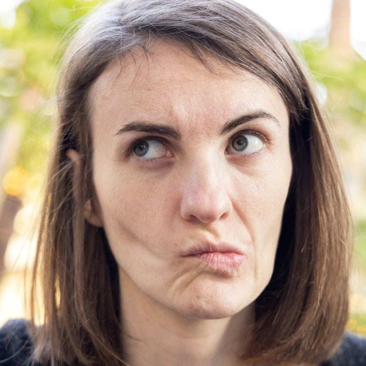 woman looking worried