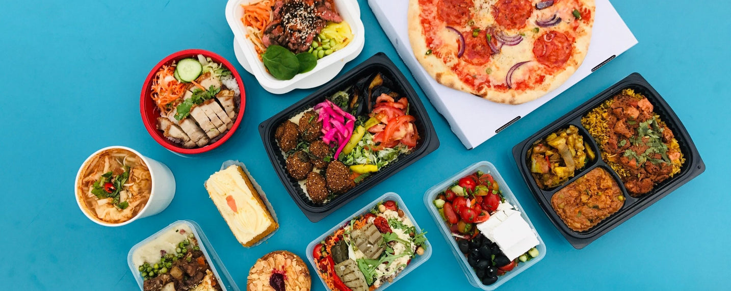 plates of healthy and unhealthy food