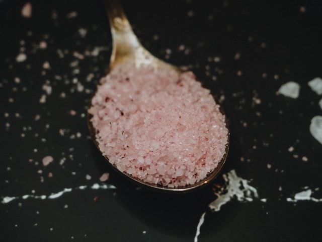 spoon of pink salt