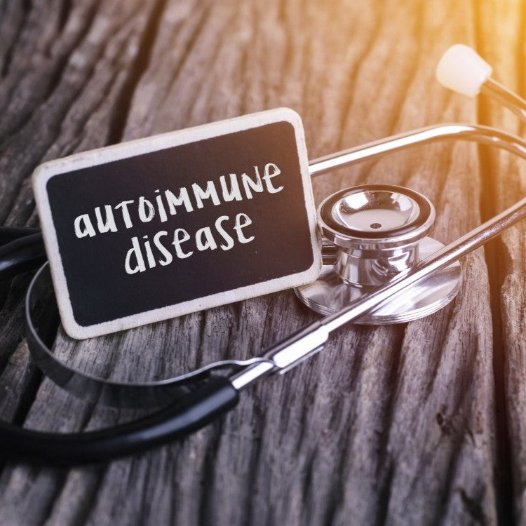 stethescope with sign saying autoimmune disease