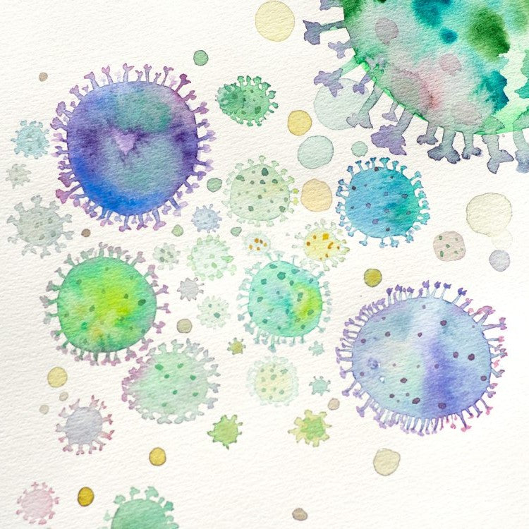 painting of bacteria