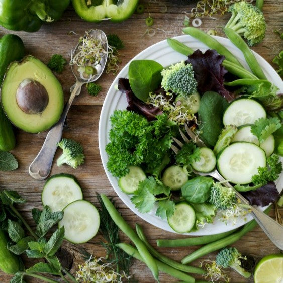 a bowl of green vegetables