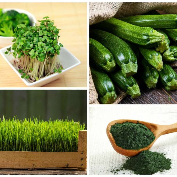 various green vegetables