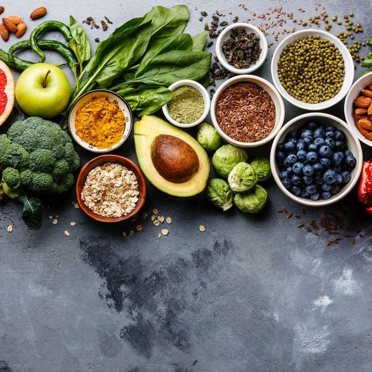 healthy food in bowls