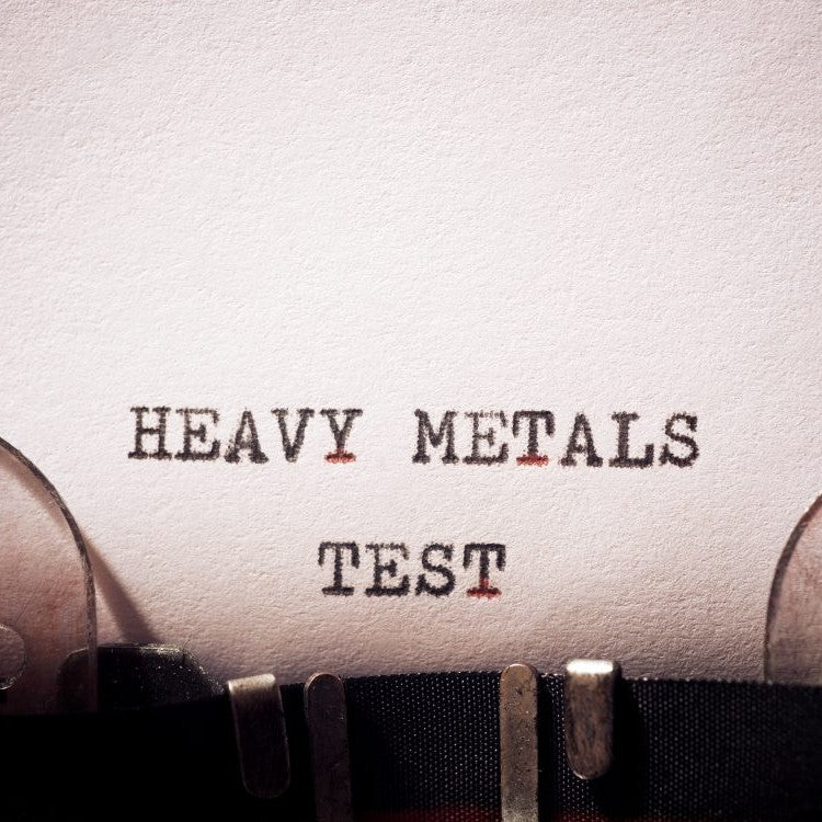 typewriter with heavy Metals Test typed