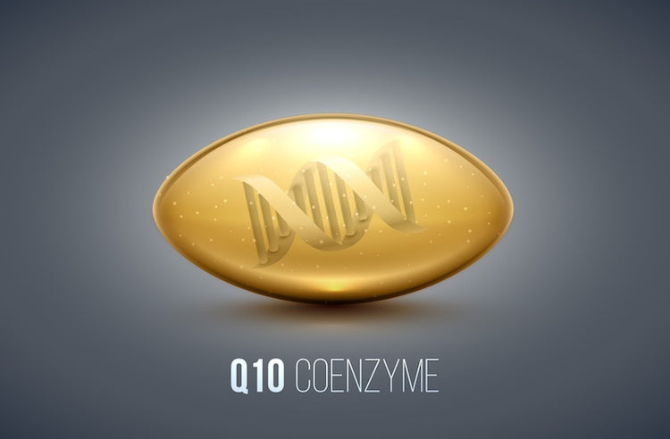 A golden Coenzyme Q10 capsule