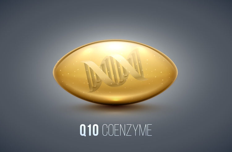 A golden Coenzyme Q10 capsule
