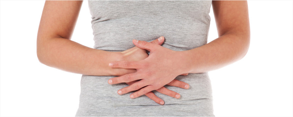person holding stomach