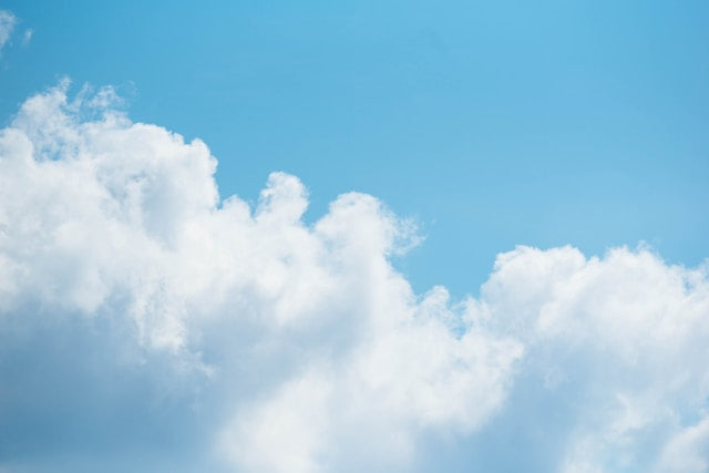 white cloud in blue sky