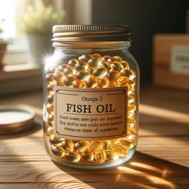 jar of fish oil capsules