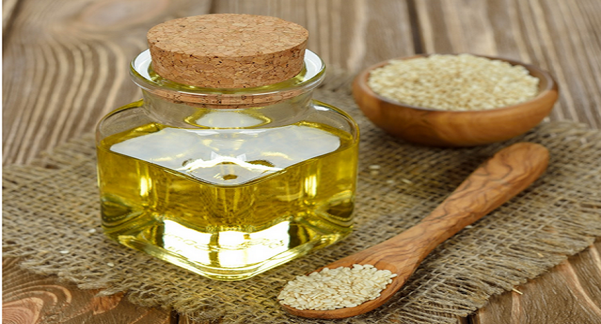 bottle of sesame seed oil
