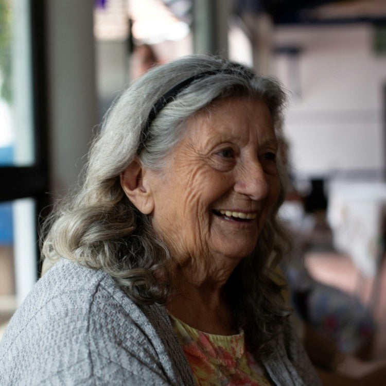 old lady smiling