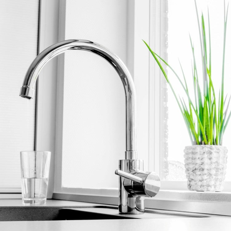 tap and glass of water