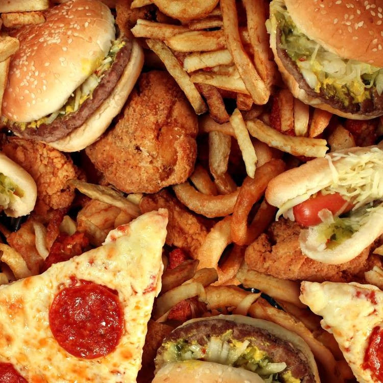 pile of fast food