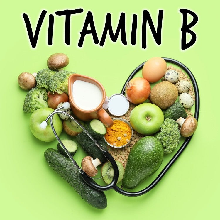 vitamin B rich foods in shape of heart