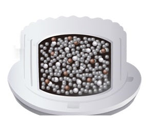 Biocera AHA bottle cartridge showing inside content