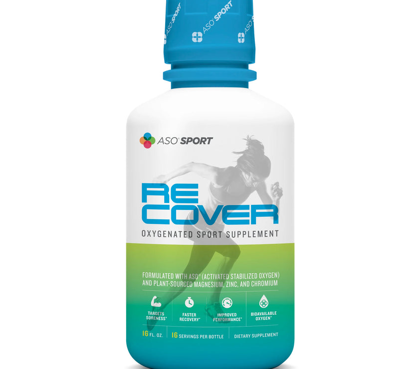 bottle of Recover sports supplement