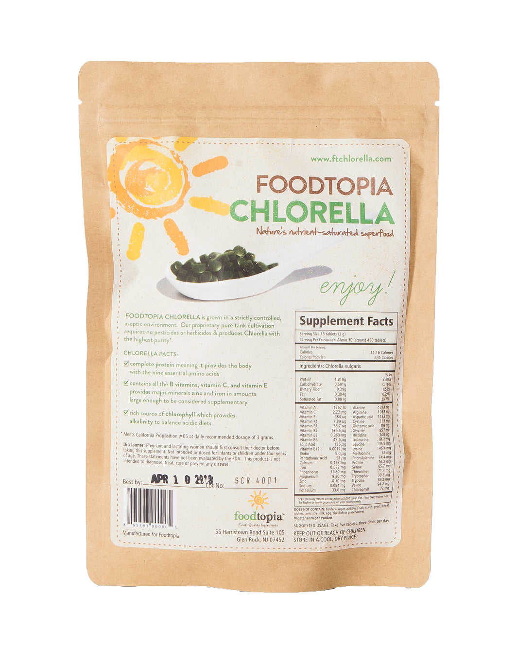 Foodtopia Clean Chlorella Tablets