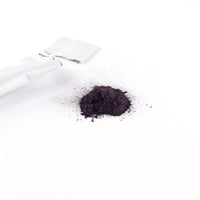 open sachet of humic and fulvic powder and contents