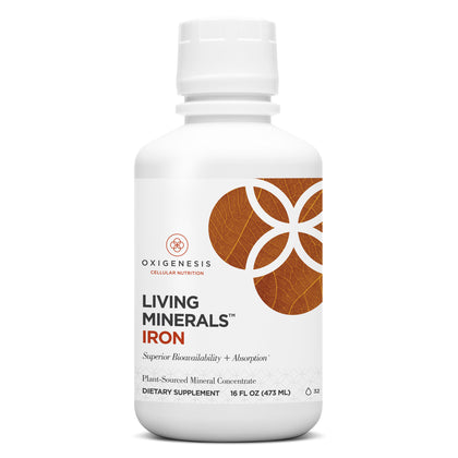 bottle of Living Minerals Iron
