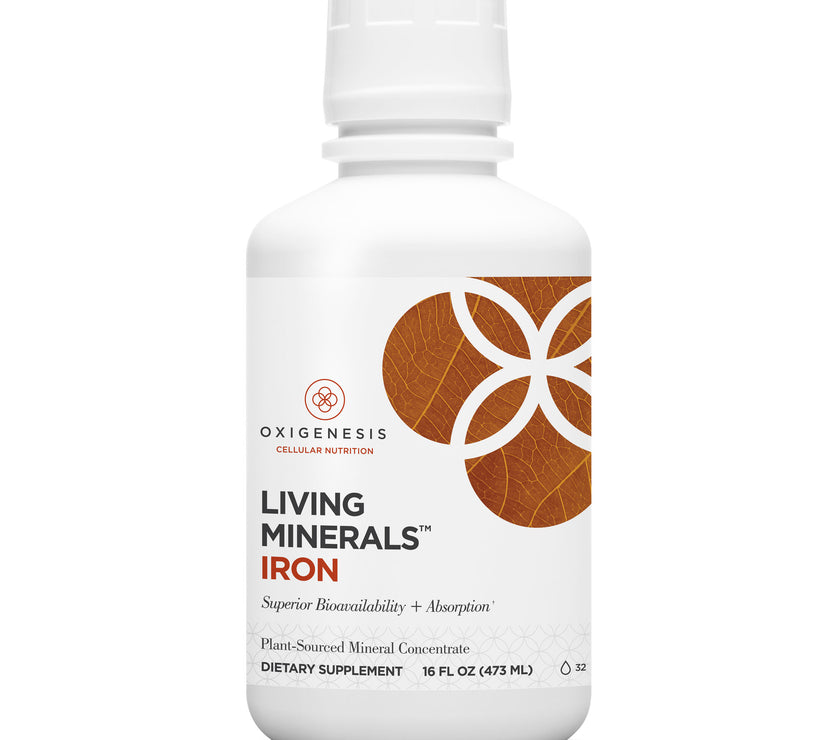 bottle of Living Minerals Iron
