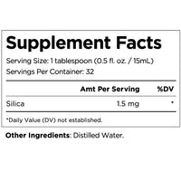 Living Miracles Silica supplement fact sheet