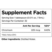 Living Minerals Chromium supplement facts sheet
