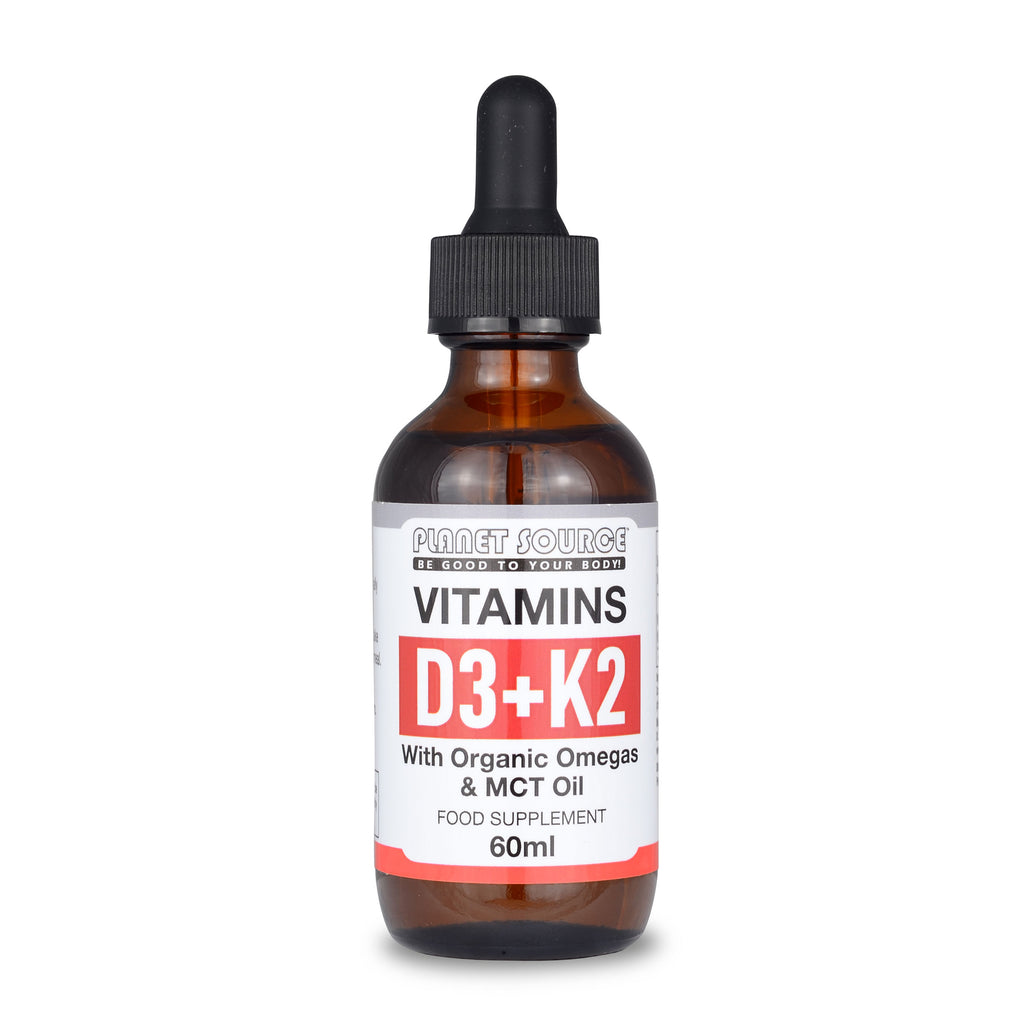 bottle of vitamin D3+K2 drops front view