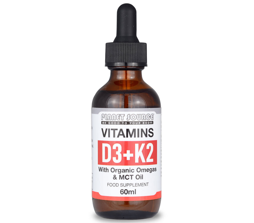 bottle of vitamin D3+K2 drops front view