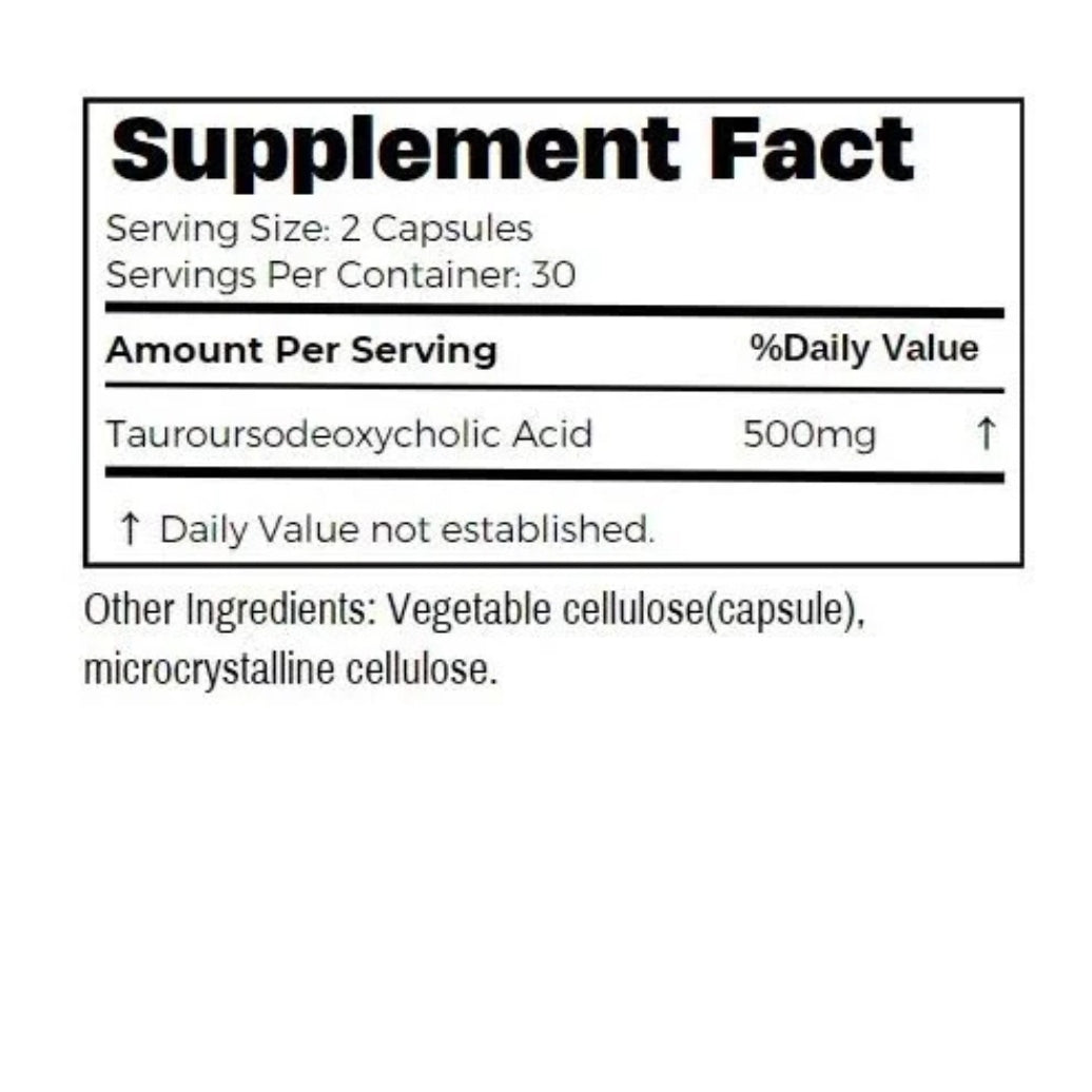 TUDCA Supplement - 250mg Capsules