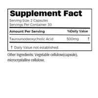 TUDCA Supplement - 250mg Capsules