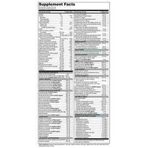 supplement facts Maximum Vibranc vanilla