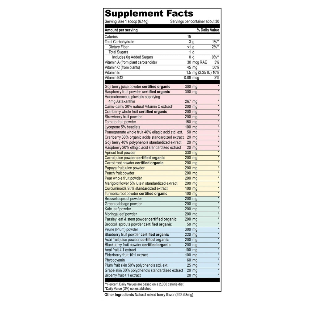 Spectrum Vibrance - Antioxidant Super Greens and Fruit Powder