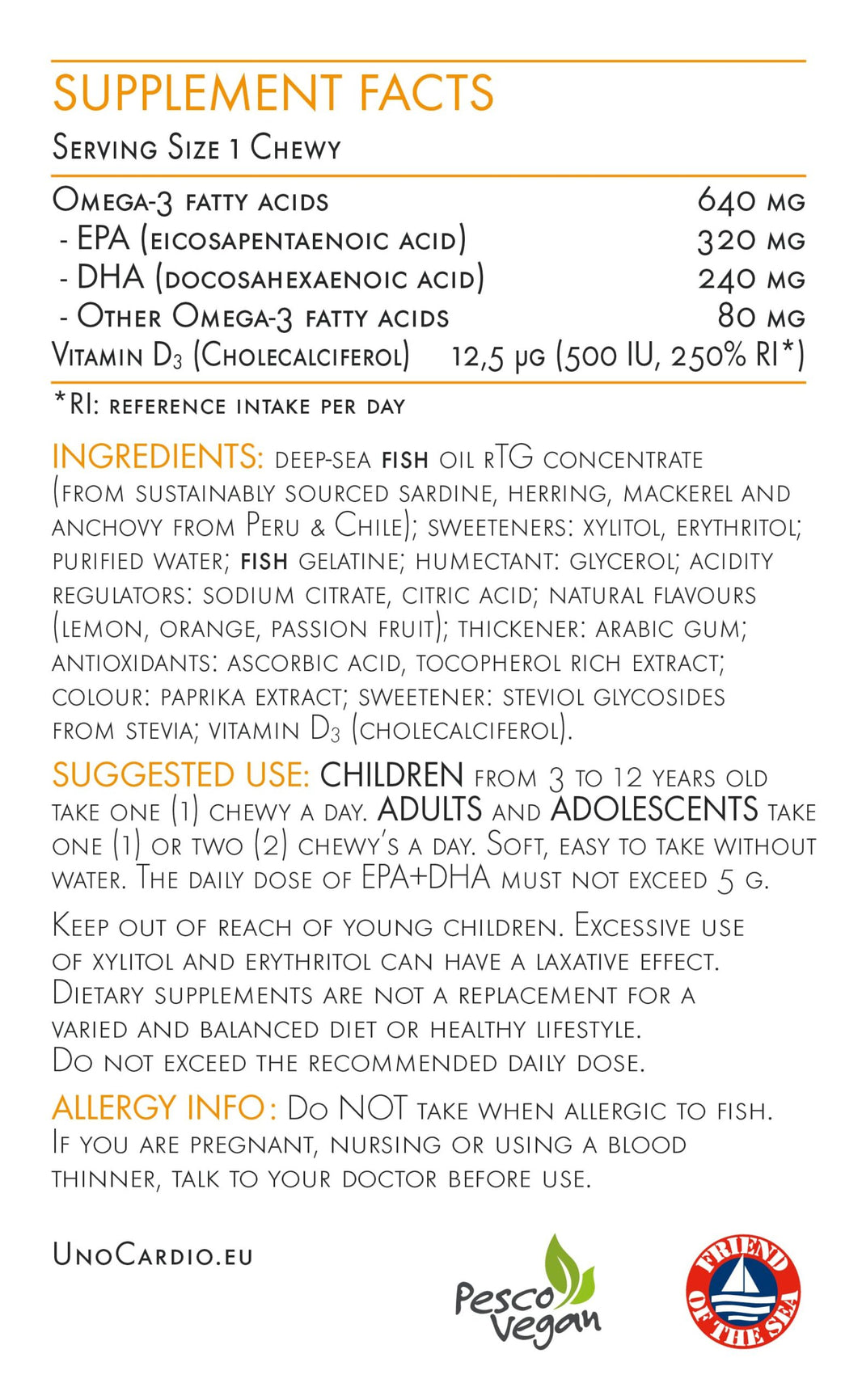 UnoCardio 1000 Fish Oil CHEWY