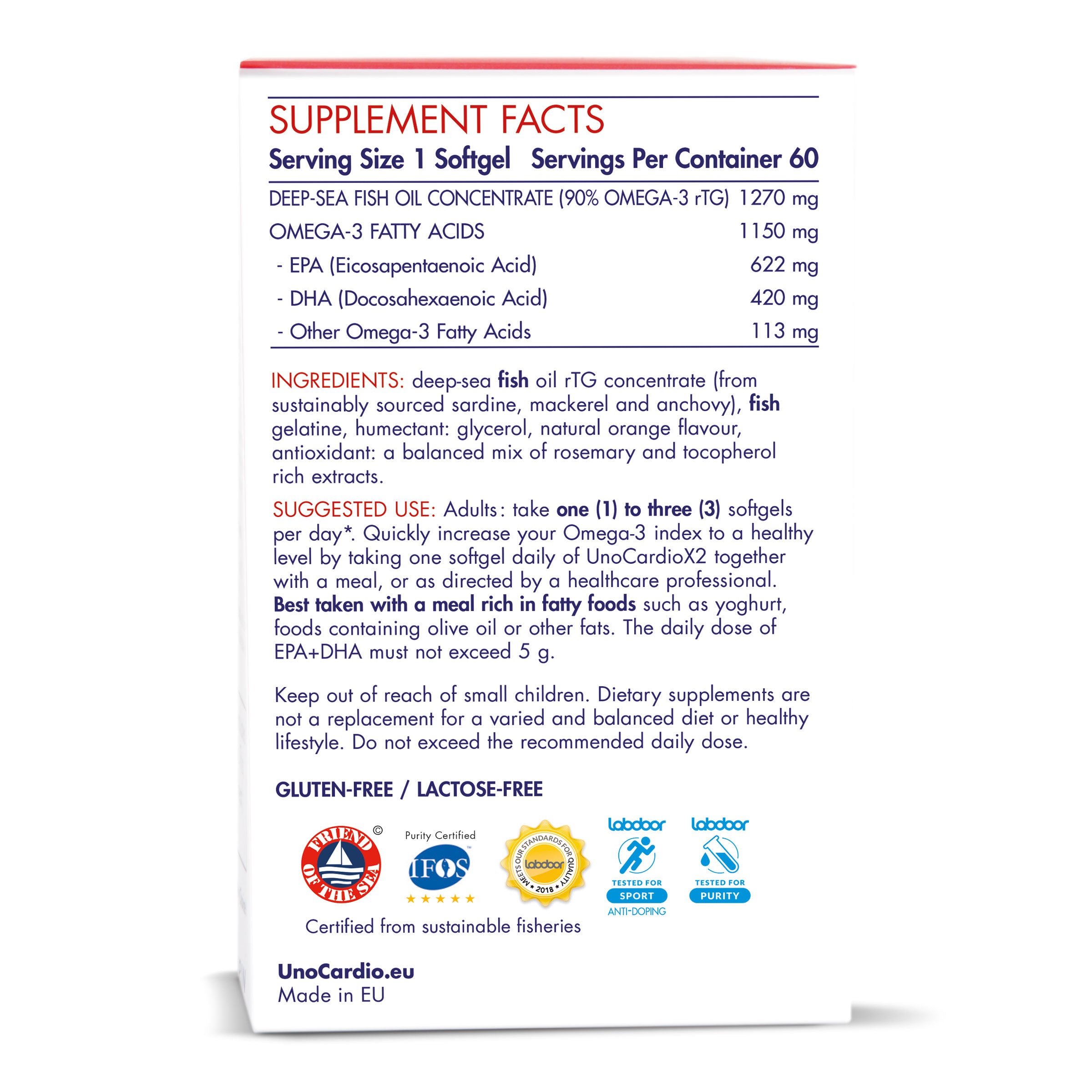 WHC UnoCardio X2: Pure Fish Oil Capsules