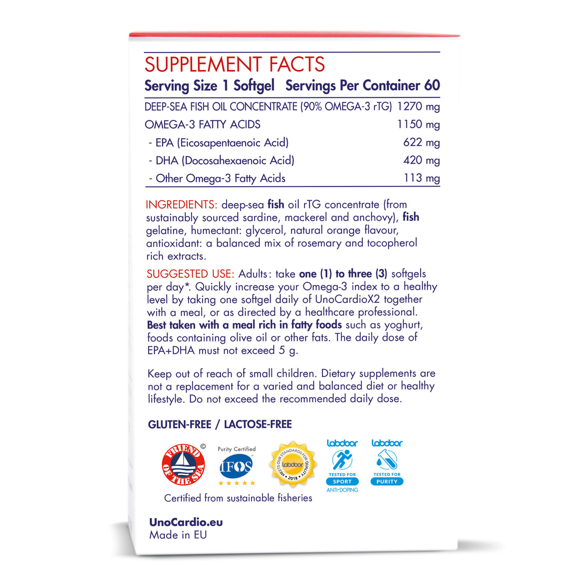 WHC UnoCardio X2: Pure Fish Oil Capsules