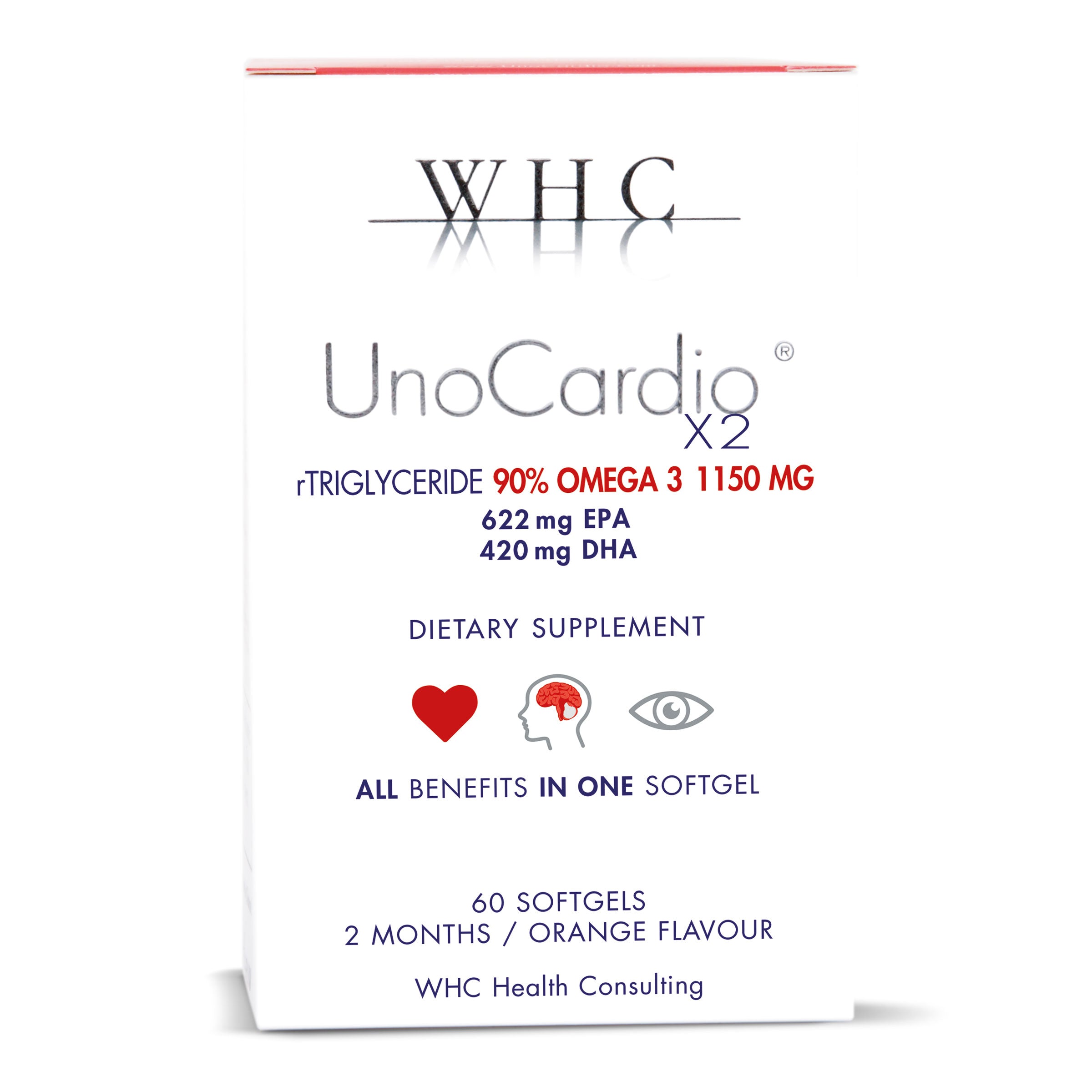 WHC UnoCardio X2: Pure Fish Oil Capsules