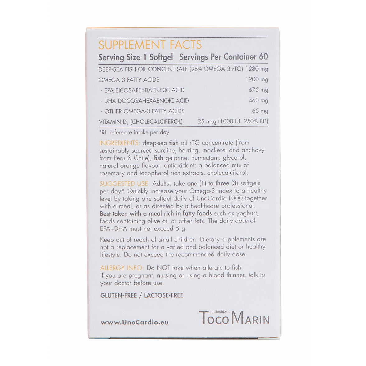 UnoCardio 1000 Fish Oil Capsules