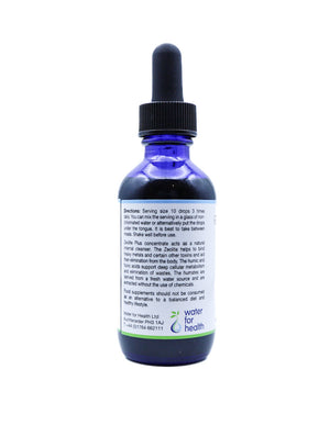 bottle of Zeolite Plus right side view