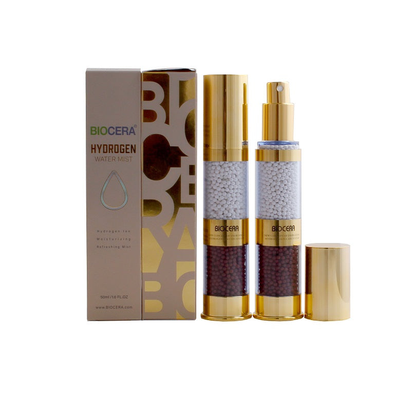 Biocera Hydrogen Mist one with lid on one with lid off box front and back