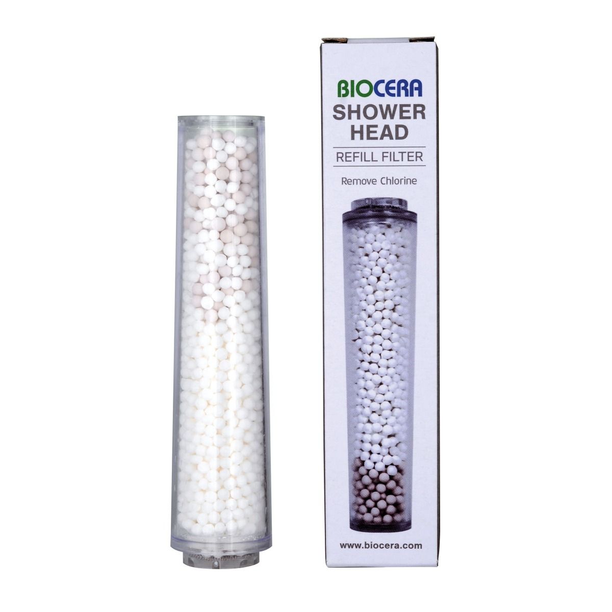 Refill Filter Biocera Shower Head Refill Filter | Removes Chlorine | Water for Health