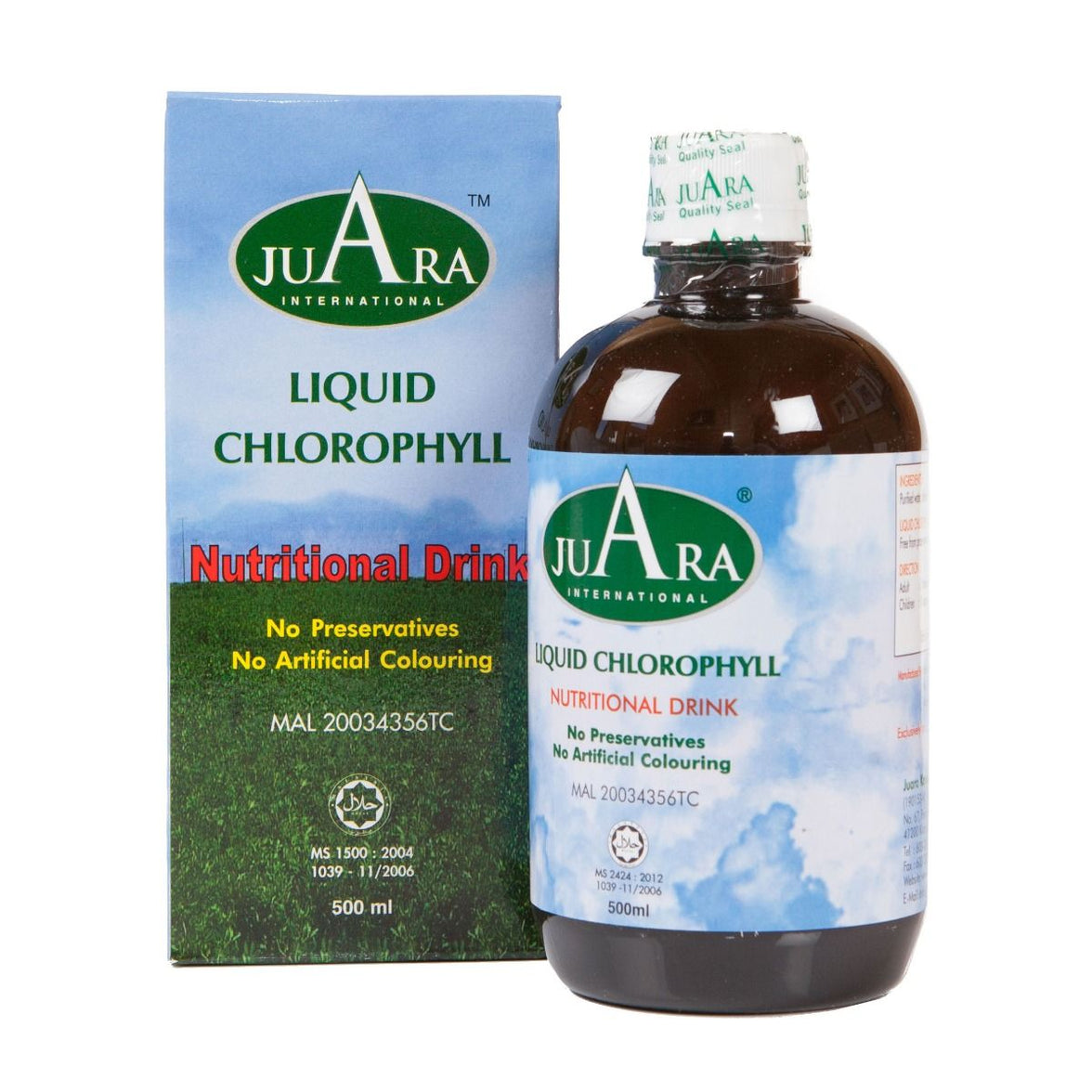 bottle of Liquid Chlorophyll and box