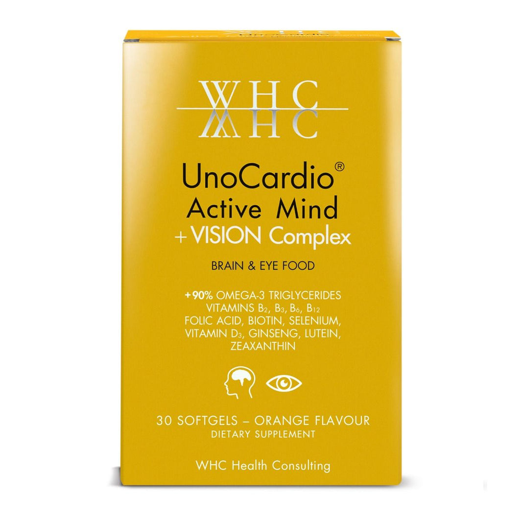 Box of UnoCardio Acive Mind front view