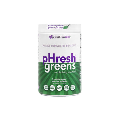 tub of pHresh Greens powder front view